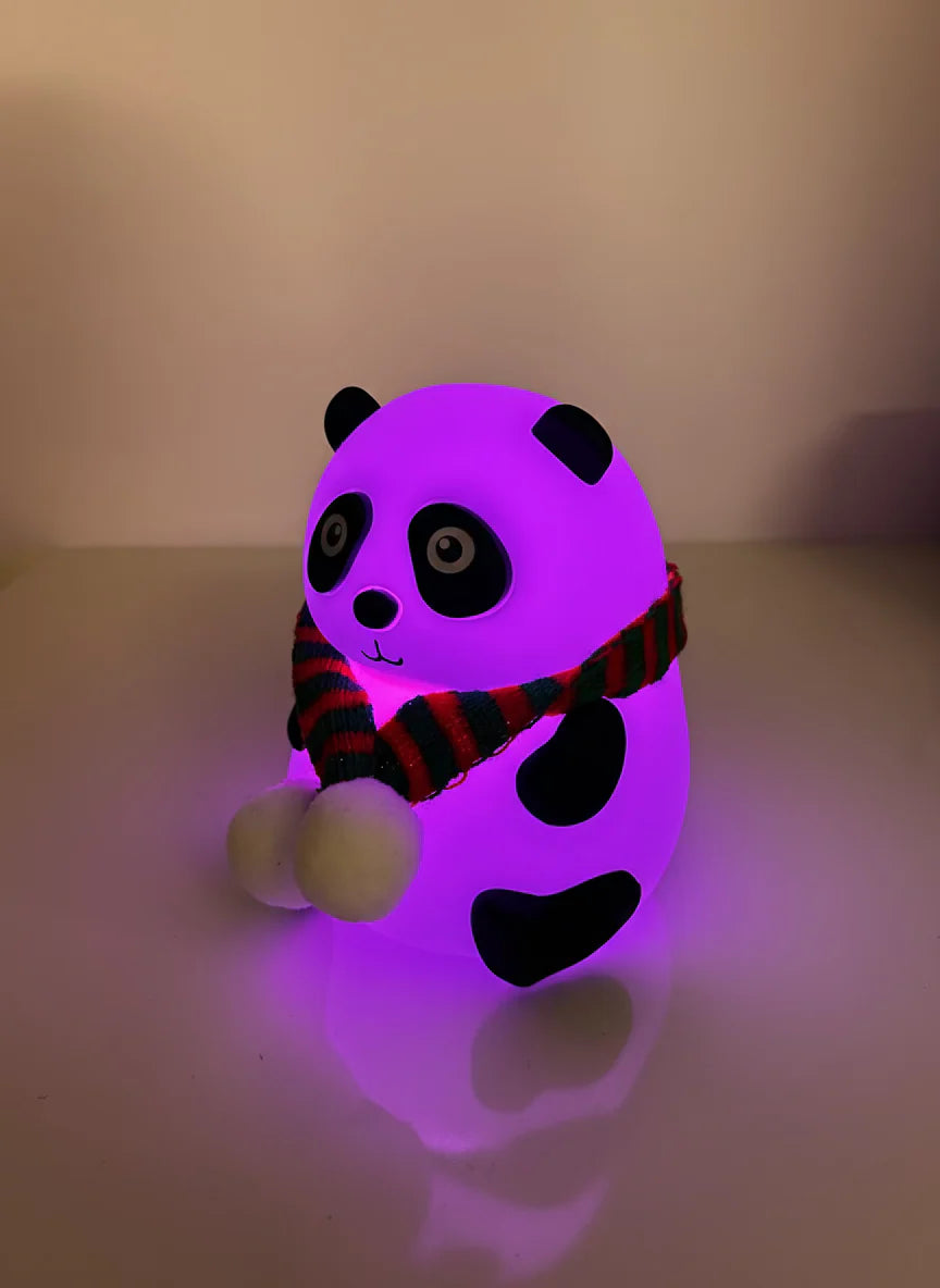 🌙✨ Cute Panda Silicone Night Lamp 🐼💡